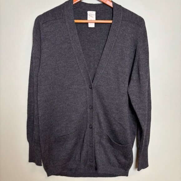 Vintage Kasha de Rodier Women Wool Cardigan Size *L Academia Oversized Boyfriend - Picture 1 of 9